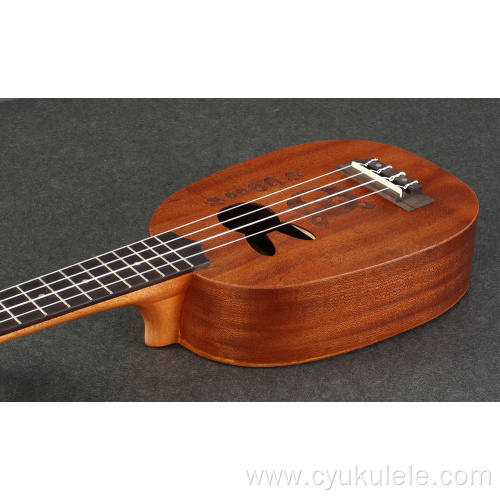 Mahogany lettering carved ukulele